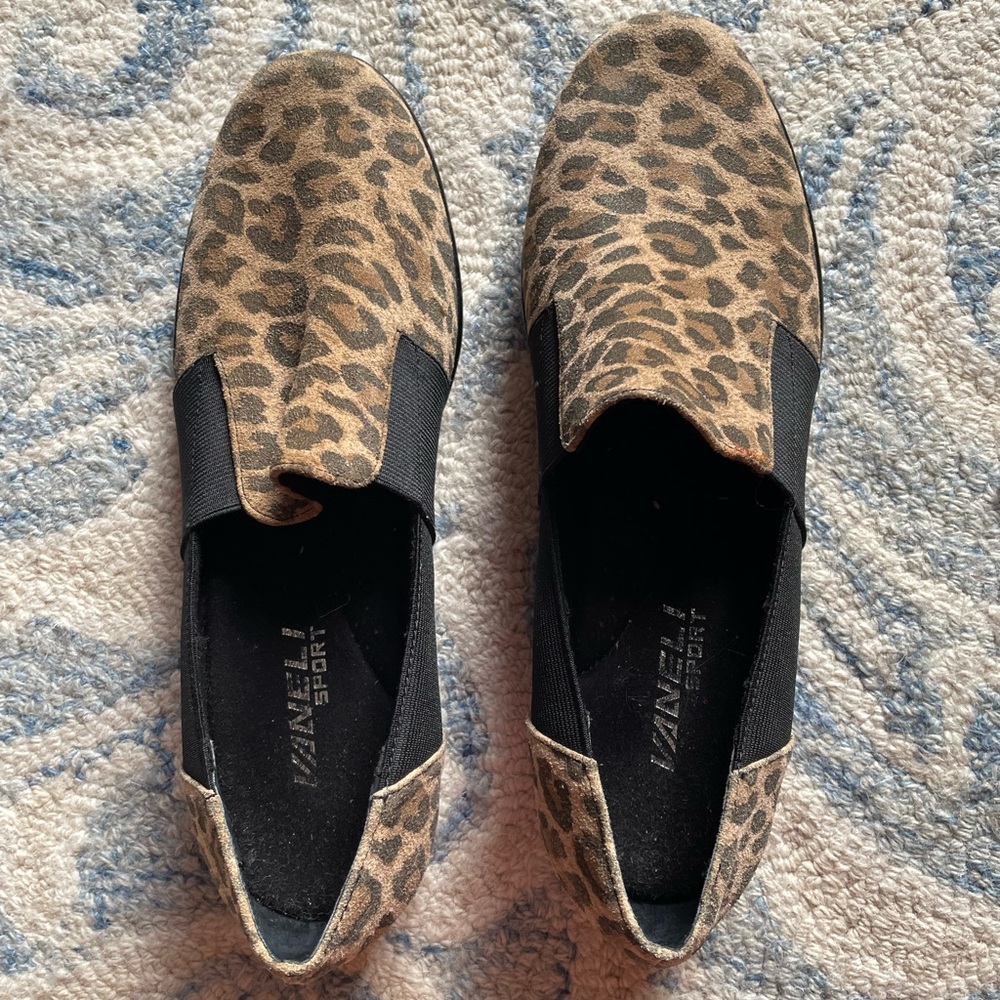 Vaneli Sport Leopard Print Flats